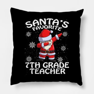 Santas Favorite 7Th Grade Teacher Christmas Pillow