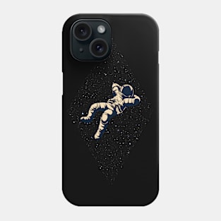 Minimalistic - Diamond stars with astronaut Phone Case