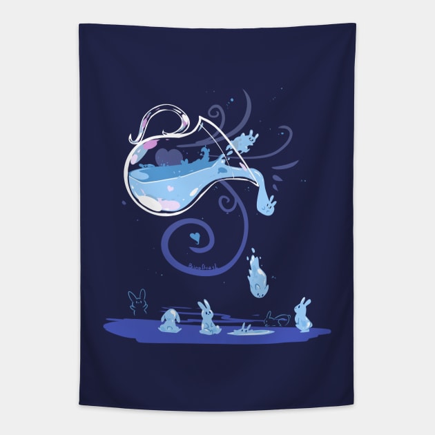 Water Bunnies Tapestry by Binoftrash