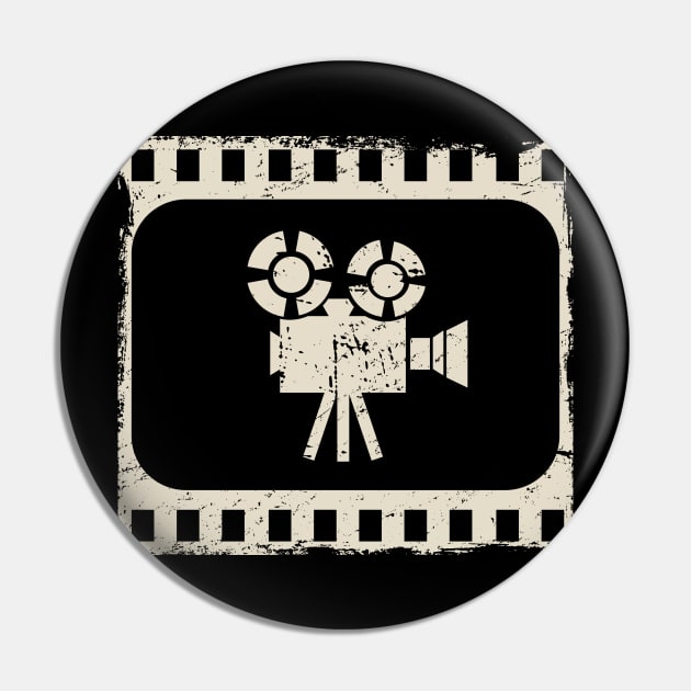 Retro Film Camera | Director Filmmaker Design Pin by MeatMan