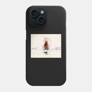 Small Bird on a Ledge Watercolor Portrait Phone Case