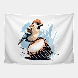 Sparrow And Drum Tapestry