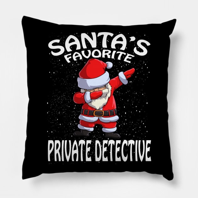 Santas Favorite Private Detective Christmas Pillow by intelus