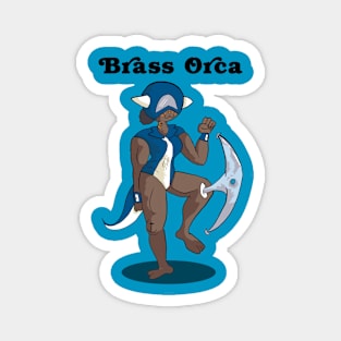 The Brass Orca Magnet