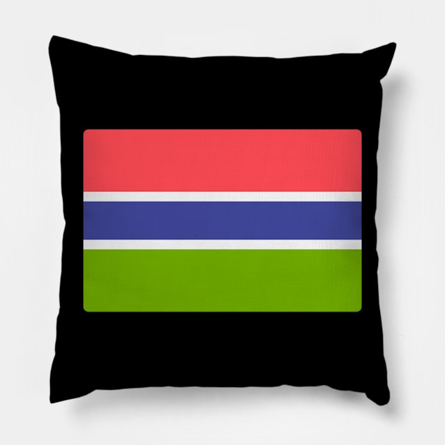 FLAG OF GAMBIA Pillow by Just Simple and Awesome