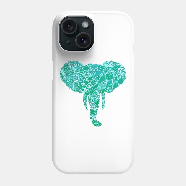 Turquoise Mandala Elephant Phone Case by ZeichenbloQ