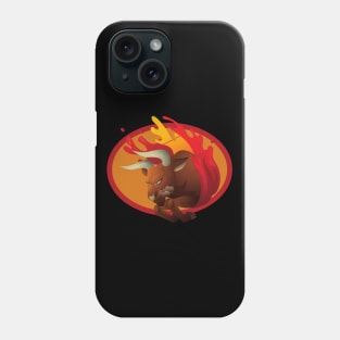 Bull charging Phone Case