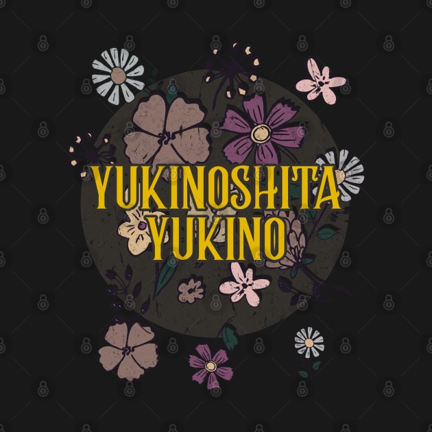 Aesthetic Proud Name Yukino Flowers Anime Retro Style by Kisos Thass