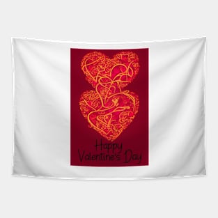 Happy Valentine's Day | Graphic hearts 1 Tapestry