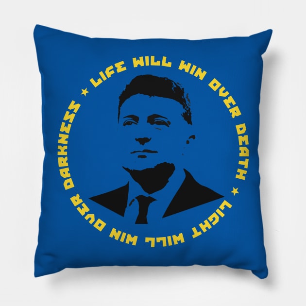 Volodymyr Zelenskyy Pillow by kapowtalk@gmail.com