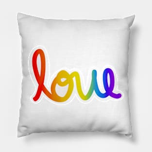 Rainbow Love Pillow