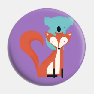 Fox and Koala Pin