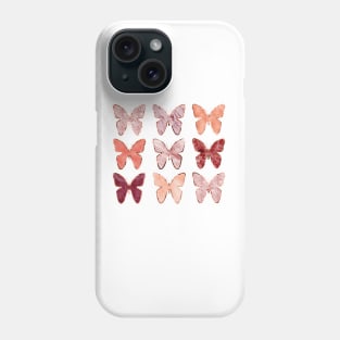 Rose gold butterflies Phone Case