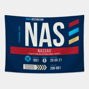 Nassau (NAS) Airport Code Baggage Tag Tapestry