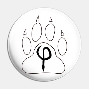 Phi Furry Pride Paw Pin