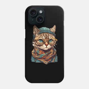 Cute Funny Boho Cat Mom - Cat Lover Phone Case