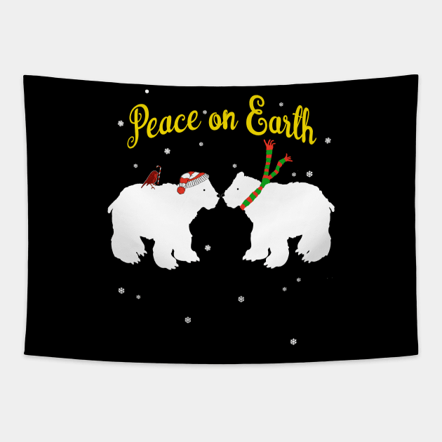 Christmas Wish For Peace On Earth Tapestry by TexasTeez