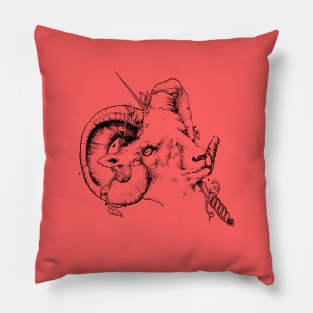 Goat Stab Ink Edition Pillow