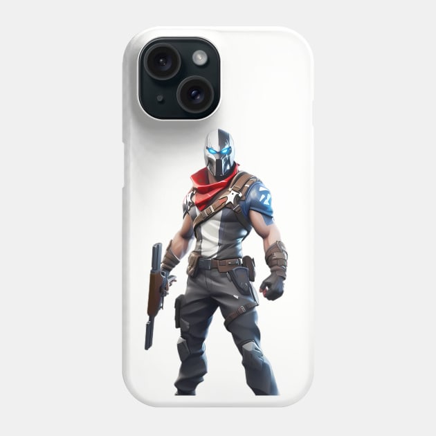 Warrior in fortnite illustration style Phone Case by VelvetEasel