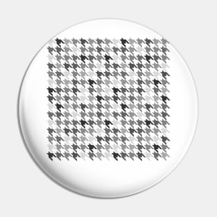 Houndstooth White Pin