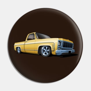 1980 Chevrolet C10 pickup in yellow Pin