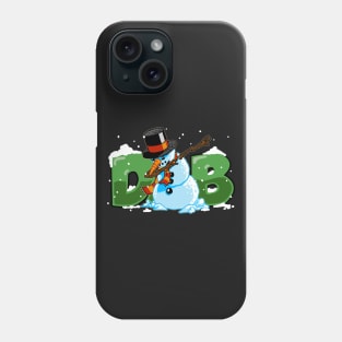 Dabbing Snowman Shirt Christmas Gift Dab Santa Claus T-Shirt Phone Case