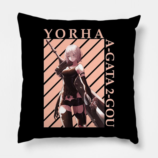 YoRHa 2-gou B-gata Nier Automata Pillow by HammiltenJohn