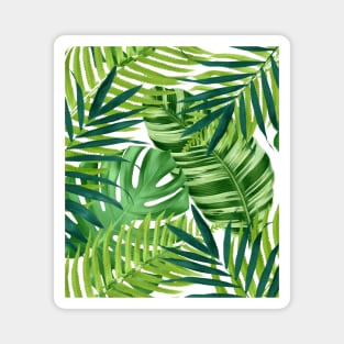 Green Tropical Leaves Magnet