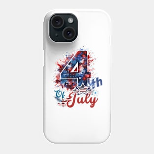 Colorful 4th of July Celebration: Eagle, Flags, and Festive Spirit Phone Case