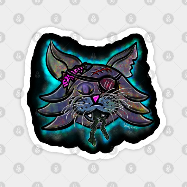 Zombie Kitty Magnet by LymeSouthernBelle