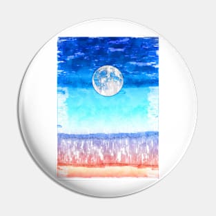 Bright Full Moon Gradient Sky. For Moon Lovers. Pin