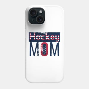 Hockey Mom with Red and Blue Stripes Phone Case