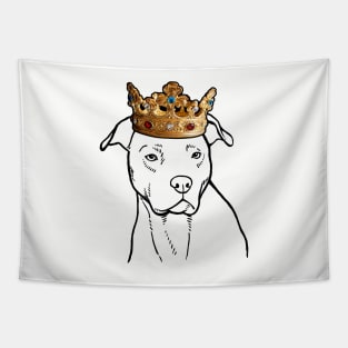 American Pit Bull Terrier Dog King Queen Wearing Crown Tapestry