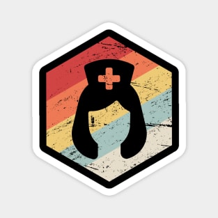 Retro Nursing Student Icon Magnet