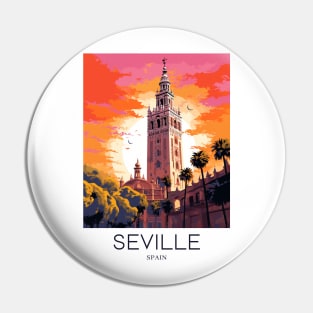 A Pop Art Travel Print of Seville - Spain Pin