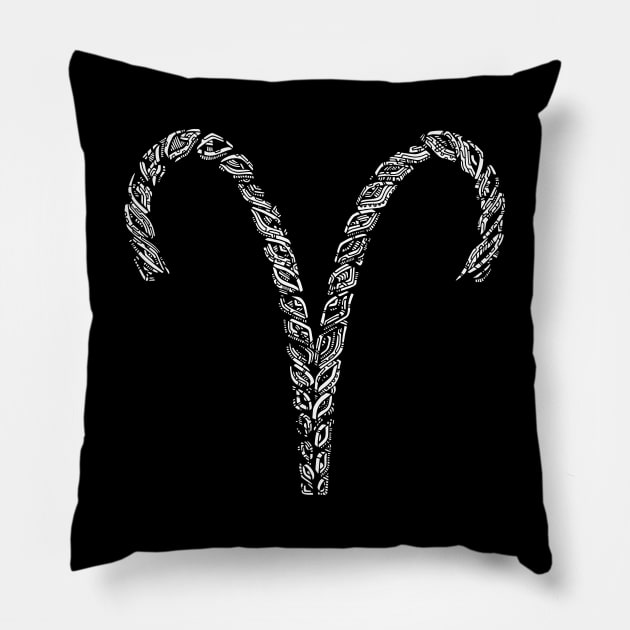 Aries Pillow by JOHNF