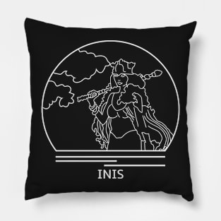 Inis Minimalist Line Drawing - Board Game Inspired Graphic - Tabletop Gaming  - BGG Pillow