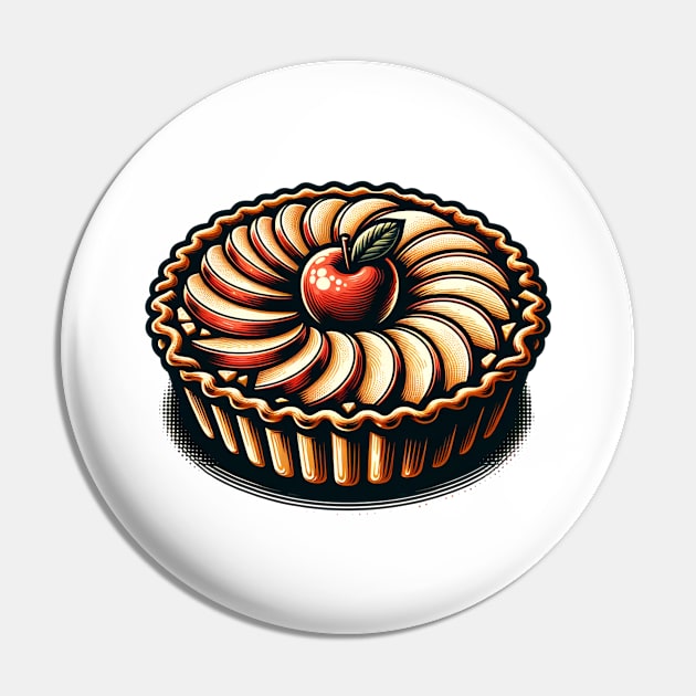 Apple Pie Cafe Slice Sweet Kawaii Art Bake Pin by Flowering Away