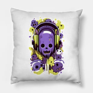 horror and cute eyes fantastic and gotic graphic design ironpalette Pillow