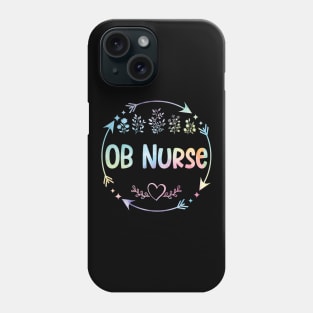 OB Nurse cute floral watercolor Phone Case