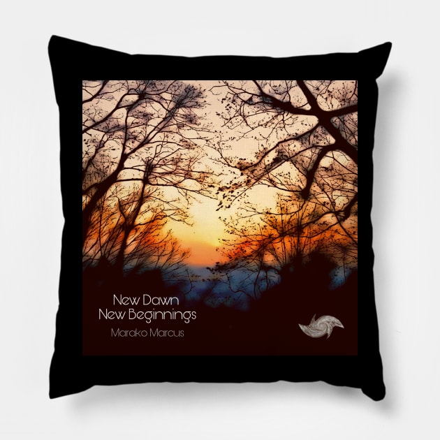 New Dawn New Beginnings Album Cover Art Minimalist Square Designs Marako + Marcus The Anjo Project Band T-Shirt Pillow by Anjo