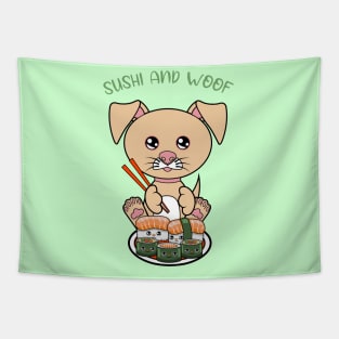 All I Need is sushi and dogs, sushi and dogs Tapestry