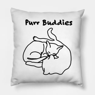 Purr Buddies Cat Doodle Pillow