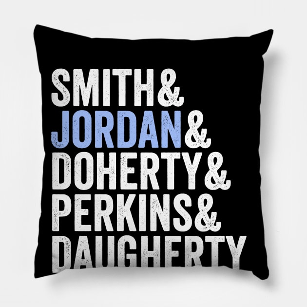 83-84' UNC Lineup Pillow by RippedThemer