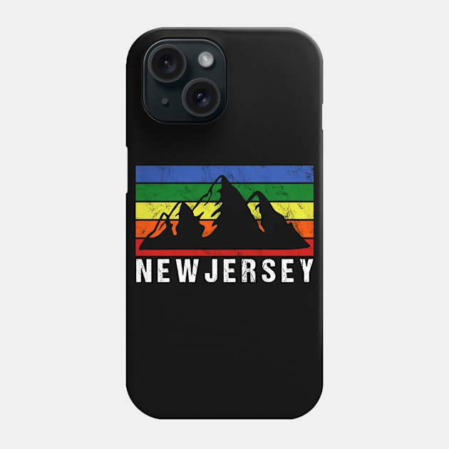 Retro Vintage New Jersey USA Mountain Gift Phone Case by JKFDesigns