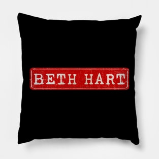 vintage retro plate Beth Hart Pillow