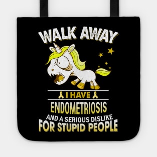 funny endometriosis grumpy unicorn warrior Tote