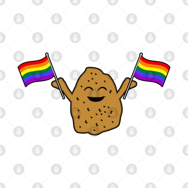 Pride Chicken Nugget With LGBTQ Flags by LunaMay