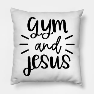 Gym And Jesus , Workout , Sport , Cute Gym, Gym Gift, Positive Sport , Motivational Pillow