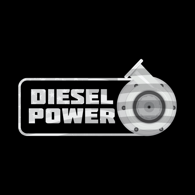 Diesel Power Turbocharger American Flag USA by almostbrand